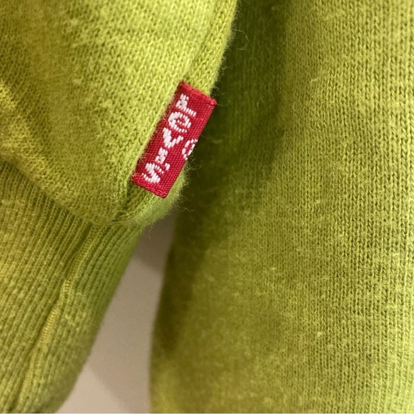 LEVI’S Sz L Vintage Crewneck  Flower Motif Pull On Cropped Sweatshirt Top NEW - Picture 8 of 12